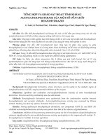 Tổng hợp và khảo sát hoạt tính kháng acetylcholinesterase của một số dẫn chất benzohydrazid