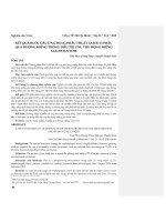 Kết quả bước đầu ứng dụng phẫu thuật laser vi phẫu qua đường miệng trong điều trị ung thư họng miệng giai đoạn sớm