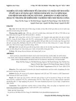 Nghiên cứu đặc điểm dịch tễ lâm sàng và nhận xét ban đầu về kết quả áp dụng quy trình chăm sóc da và niêm mạc cho bệnh nhi hội chứng Stevens Johnson và hội chứng hoại tử thượng bì nhiễm độc