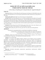 Nhận xét về các rối loạn điện giải ở hội chứng thận hư trẻ em