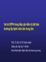 Bài giảng Vai trò DPP4 trong tiếp cận điều trị đái tháo đường lấy bệnh nhân làm trung tâm