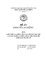 Đề án kinh tế lao động:  Xuất khẩu lao động Việt Nam, giải pháp tạo việc làm cho người lao động trong tiến trình hội nhập kinh tế Quốc tế