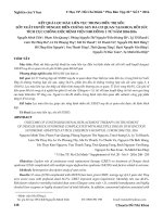 Kết quả lọc máu liên tục trong điều trị sốc sốt xuất huyết Dengue biến chứng suy đa cơ quan tại khoa hồi sức tích cực chống độc Bệnh viện Nhi Đồng 1 từ năm 2004-2016