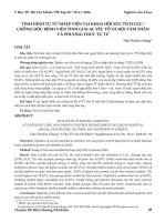 Tình hình tự tử nhập viện tại khoa hồi sức tích cực - chống độc bệnh viện tỉnh Gia Lai: Yếu tố xã hội tâm thần và phương thức tự tử