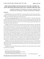 Phẫu thuật robot cắt bàng quang tận gốc, chuyển lưu nước tiểu bằng hồi tràng: Báo cáo 11 trường hợp đầu tiên