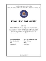 Ứng dụng mạng xã hội trong hoạt động marketing trực tuyến của công ty liên doanh vận chuyển quốc tế hải vân 