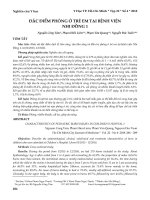 Đặc điểm phỏng ở trẻ em tại Bệnh viện Nhi Đồng 1