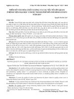 Điểm số văn hóa chất lượng và các yếu tố liên quan ở Bệnh viện Đại học Y Dược thành phố Hồ Chí Minh cơ sở 2 năm 2017