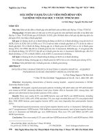 Đặc điểm vi khuẩn gây viêm phổi bệnh viện tại Bệnh viện Đại học Y Dược Tp. HCM 2015