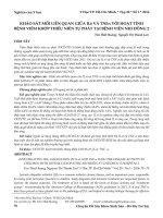 Khảo sát mối liên quan giữa IL6 và TNFα với hoạt tính bệnh viêm khớp thiếu niên tự phát tại Bệnh viện Nhi Đồng 2