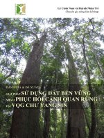 Báo cáo Đánh giá và đề xuất giải pháp sử dụng đất bền vững nhằm phục hồi cảnh quan rừng tại VQG Chư Yang Sin