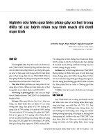 Nghiên cứu hiệu quả biện pháp gây xơ bọt trong điều trị các bệnh nhân suy tĩnh mạch chi dưới mạn tính