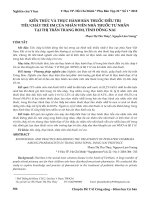 Kiến thức và thực hành bán thuốc điều trị tiêu chảy trẻ em của nhân viên nhà thuốc tư nhân tại thị trấn Trảng Bom, tỉnh Đồng Nai