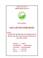 Khóa luận tốt nghiệp đại học: Tìm hiểu chức năng, nhiệm vụ cán bộ công chức cấp xã Hoa Thám, Nguyên Bình, Cao Bằng