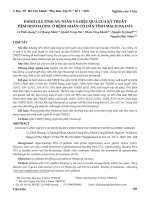 Đánh giá tính an toàn và hiệu quả của kỹ thuật tiêm histoacryl ở bệnh nhân có dãn tĩnh mạch dạ dày