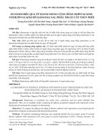 So sánh hiệu quả tê ngoài màng cứng bằng ropivacaine với bupivacaine để giảm đau sau phẫu thuật cắt thùy phổi