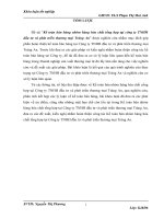 Kế toán bán hàng nhóm hàng hóa chất tổng hợp tại công ty TNHH đầu tư và phát triển thương mại tràng an 