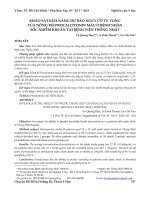 Khảo sát khả năng dự báo nguy cơ tử vong của nồng độ procalcitonin máu ở bệnh nhân sốc nhiễm khuẩn tại Bệnh viện Thống Nhất