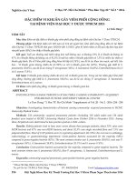 Đặc Điểm vi khuẩn gây viêm phổi cộng đồng tại Bệnh viện Đại học Y Dược Tp. HCM 2015