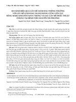 So sánh hiệu quả gây mê giảm đau thông thường với gây mê giảm đau ngoài màng cứng liên tục bằng Marcaine + Fentanyl trong và sau gây mê phẫu thuật ở bụng tại Bệnh viện Nguyễn Tri Phương