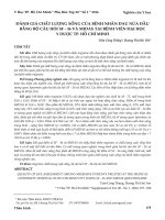 Đánh giá chất lượng sống của bệnh nhân đau nửa đầu bằng bộ câu hỏi SF - 36 và MIDAS tại Bệnh viện Đại học Y Dược tp. Hồ Chí Minh