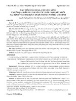 Đặc điểm lâm sàng, cận lâm sàng và kết quả điều trị thuyên tắc phổi do huyết khối tại Bệnh viện Đại học Y Dược thành phố Hồ Chí Minh