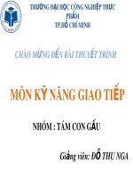 Bài thuyết trình: Kỹ năng giao tiếp - Đỗ Thu Nga