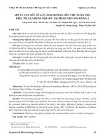 Mô tả các yếu tố gây ảnh hưởng đến việc tuân thủ điều trị của bệnh nhi HIV tại Bệnh viện Nhi Đồng 2