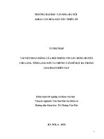 Tóm tắt Khóa luận tốt nghiệp khoa Văn hóa dân tộc thiểu số: Vài nét hoạt động của đội thông tin lưu động huyện Chi Lăng, tỉnh Lạng Sơn và những vấn đề đặt ra trong giai đoạn hiện nay