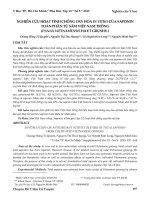 Nghiên cứu hoạt tính chống oxy hóa in vitro của saponin toàn phần từ Sâm Việt Nam trồng (Panax Vietnamensis Ha et Grushv.)