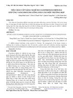 Tiêu chảy cấp nặng nghĩ do Clostridium difficile đáp ứng vancomycine uống: Báo cáo một trường hợp