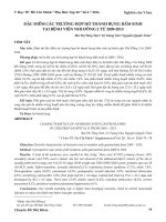 Đặc điểm các trường hợp hở thành bụng bẩm sinh tại Bệnh viện Nhi Đồng 2 từ 2009-2013