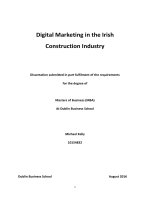 Master Thesis in Economics: Digital marketing in the Irish construction industry