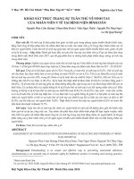 Khảo sát thực trạng sự tuân thủ vệ sinh tay của nhân viên y tế tại Bệnh viện Bình Dân