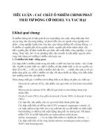 Tiểu luận : Các chất ô nhiễm chính phát thải từ động cơ diesel và tác hại