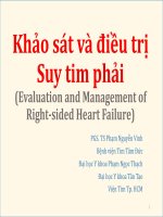 Bài giảng Khảo sát và điều trị Suy tim phải - (Evaluation and Management of Right-sided Heart Failure)
