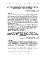 Thực trạng tự học môn Giải phẫu của sinh viên chính qui được đào tạo theo học chế tín chỉ tại bộ môn Giải phẫu học trường Đại học Y Dược Thái Nguyên