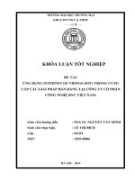 Ứng dụng internet of things (IOT) trong cung cấp các giải pháp bán hàng tại công ty cổ phần công nghệ BNC việt nam 