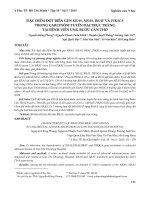 Đặc điểm đột biến gen KRAS, NRAS, BRAF và PIK3CA trong carcinôm tuyến đại trực tràng tại Bệnh viện Ung Bướu Cần Thơ