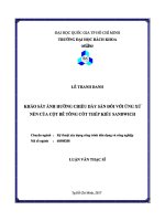 Khảo sát ảnh hưởng chiều dày sàn đối với ứng xử nén của cột bê tông cốt thép kiểu sandwich