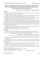 Khảo sát biến chứng mạch máu tại chỗ của bệnh nhân sau can thiệp mạch vành qua đường động mạch quay được băng ép 6 giờ so với 24 giờ