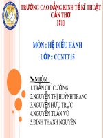 Bài thuyết trình nhóm môn Hệ điều hành: Tìm hiểu về cách quản lý tệp