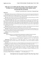 Hiệu quả can thiệp truyền thông thay đổi thực hành vệ sinh tay của điều dưỡng Bệnh viện Thống Nhất thành phố Hồ Chí Minh