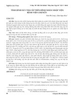 Tình hình suy tim cấp trên bệnh nhân nhập viện Bệnh viện Chợ Rẫy