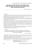 Đánh giá kết quả điều trị sau mổ bệnh nhân nang ống mật chủ tại khoa gây mê hồi sức A Bệnh viện Trung Ương Huế