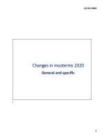 Main changes in incoterms 2020