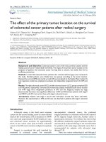 The effect of the primary tumor location on the survival of colorectal cancer patients after radical surgery