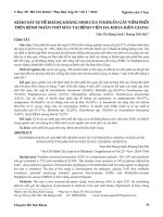 Khảo sát sự đề kháng kháng sinh của vi khuẩn gây viêm phổi trên bệnh nhân thở máy tại Bệnh viện Đa khoa Kiên Giang