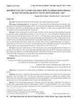 Mô hình tàn tật và nhu cầu phục hồi của bệnh nhân phong bị tàn tật đang quản lý tại tp. HCM năm 2016-2017