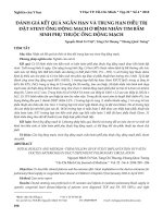 Đánh giá kết quả ngắn hạn và trung hạn điều trị đặt stent ống động mạch ở bệnh nhân tim bẩm sinh phụ thuộc ống động mạch